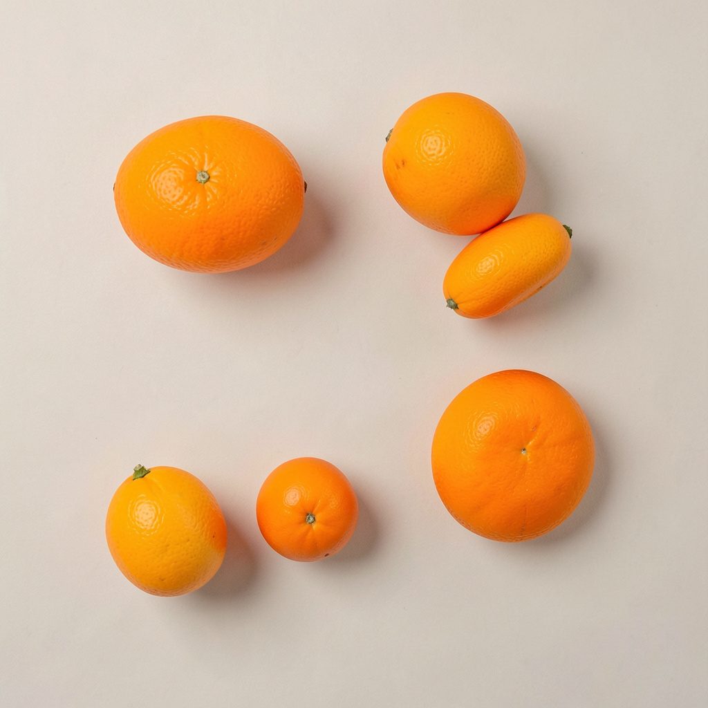 Overhead flat-lay of an Orange amplifier head with its signature orange tolex covering, bold and iconic.